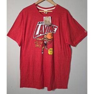 Zac LaVine Chicago Bulls NBA Shirt XXL Red Homage Graphic Tee NEW